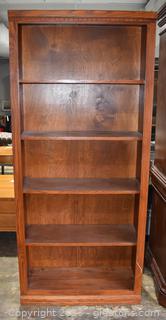 Five Shelf Wooden Bookcase 
